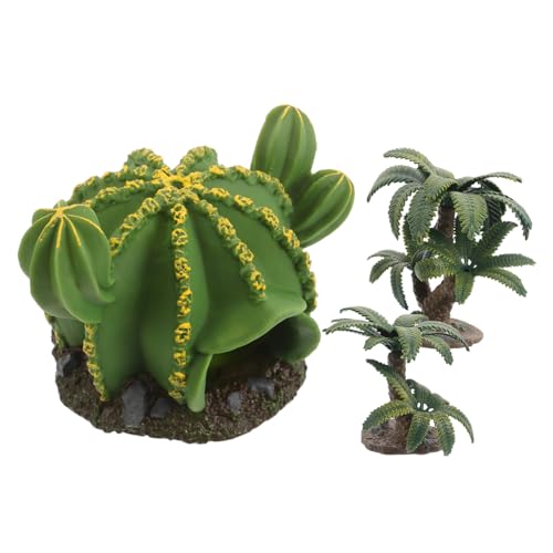 Supvox 3 Stück Simuliertes Kaktusmodell Kleiner Baum Baumfiguren Baum Handwerk Gecko-tankanlagen Mini Gefälschter Baum Miniatur-modellbäume Miniatur-bastelzubehör Baumstütze Plastik Grün von Supvox