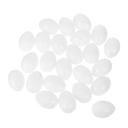 Supvox 30 Stück Teiliges Kunststoff Eier Attrappe zum Stoppen der Eiablage Robustes Material Täuschend Echtes Gewicht zur Steuerung der Taubenzucht und Verbesserung der Eierschutzrate von Supvox