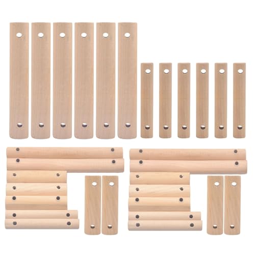 Supvox 30 Stück Vogelsitzstangen aus Holz, natürliche, kaubare Dübelstangen, runde Bastelholzstäbe, Ersatzleitersprossen für Sittichkäfige, Wellensittichspielplätze Supvox 30 Stück Vogelsitzstangen aus Holz, natürliche, kaubare Dübelstangen, runde Bastelholzstäbe, Ersatzleitersprossen für Sittichkäfige, Wellensittichspielplätze von Supvox