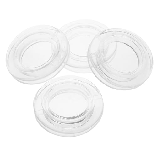 Supvox 4 Sätze Transparenter Gartentisch Sonnenschirmloch Ring mit Kappen Schützt vor Kratzern und Wackeln Leicht für Outdoor Garten und Patioschirme Geeignet von Supvox