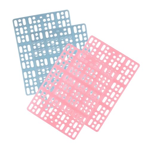 Supvox 4 Stück Atmungsaktive Kunststoff Kaninchen Fußmatten mit Löchern rutschfest Zuschneidbar für Kaninchen und Kleintierkäfige Bpa Frei Pflegeleicht für Innen und Außen Blau von Supvox
