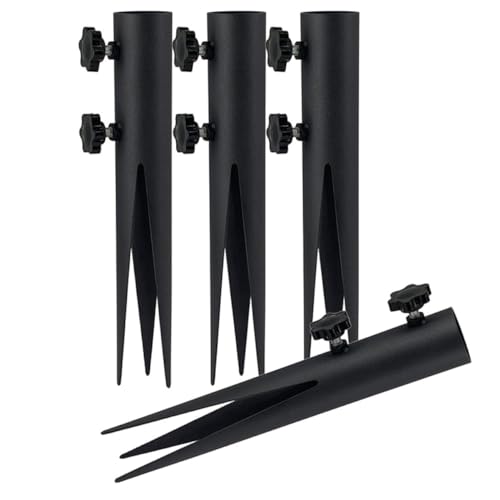 Supvox 4 Stück Einstellbare Metall gartenbodenhaken Außenleuchten Stabile Erdspieße für Solar Weihnachtsbeleuchtung Geeignet für Garten und Wege von Supvox