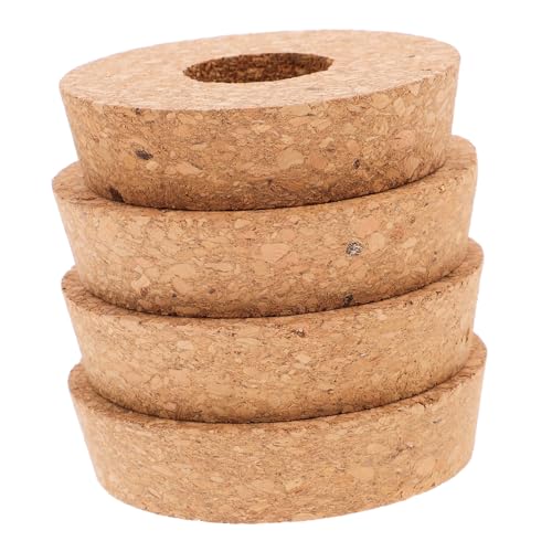 Supvox 4 Stück Hydroponischer Vase -Block Sich vermehren geformt Hydroponischer Pflanzer Terrarienglas verbreiten Gläser Fischtankdeckel Deckel für Vasenpflanzer Flaschendeckel Holz Khaki von Supvox
