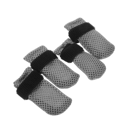 Supvox 4 Stück Katzenschuhe aus Atmungsaktivem Material rutschfeste Pfotenschutz-socken für Kleine Katzen Sicherer Krallenschutz bei Medikamentengabe Leichte Haustier-Schuhe für von Supvox