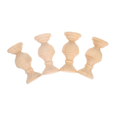 Supvox 4 Stück Kleine Holzsäulen Deko Baluster für Couchtisch Dekoration Detailreiche Handwerkskunst Langlebiges Design für Wohnzimmer und Esszimmer Tischdeko Supvox 4 Stück Kleine Holzsäulen Deko Baluster für Couchtisch Dekoration Detailreiche Handwerkskunst Langlebiges Design für Wohnzimmer und Esszimmer Tischdeko von Supvox