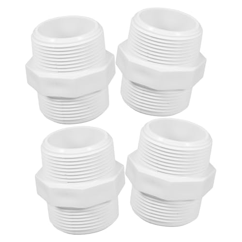 Supvox 4 Stück PVC Rohrverbinder Weiß Doppel Außengewinde Schlauchkupplung Schnellanschluss für Gartenschlauch Wasserleitung Rohradapter aus Robustem PVC Material Supvox 4 Stück PVC Rohrverbinder Weiß Doppel Außengewinde Schlauchkupplung Schnellanschluss für Gartenschlauch Wasserleitung Rohradapter aus Robustem PVC Material von Supvox