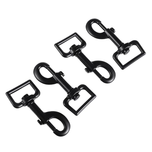 Supvox 4 Stück Teiliges Drehbarer Schnapphaken Schwarzem Legierungsmetall Robuste Karabiner Clips als DIY Zubehör für Hundehalsbänder und Taschenbefestigung Supvox 4 Stück Teiliges Drehbarer Schnapphaken Schwarzem Legierungsmetall Robuste Karabiner Clips als DIY Zubehör für Hundehalsbänder und Taschenbefestigung von Supvox