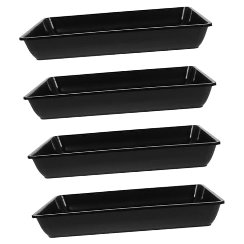 Supvox 4 Stück Pflanzenschalen Für Drinnen Hochleistungs Kunststoff Tropfschalen Untersetzer Für Blumentöpfe Auslaufsichere Gartentöpfe Mit 180mm in Schwarz von Supvox
