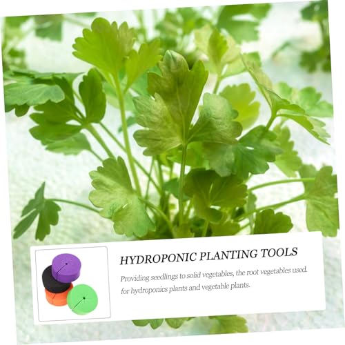 Supvox 40 Stück Hydroponik Pflanzkissen Eva Soilless Gardening Tools für Balkon Gemüse Anzucht Langlebig Farbig Grün Lila Orange Schwarz von Supvox