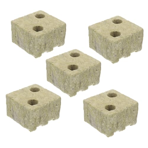 Supvox 5 Stück Steinwolle Anzuchtwürfel Soilless Cultivation Nährstoffblock Hydroponischer Starter für Stecklinge Gemüse und Blumenanzucht Schnelles Wurzelwachstum Wiederverwendbar von Supvox