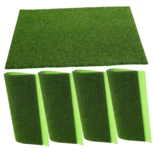Supvox 5 Stück Teiliges Künstliches Gras Realistisch Gestalteter Kunstrasen für Mini Landschaftsbau DIY Mini Garten Dekoration Wetterfester Outdoor Teppich Naturgetreuer Fake Turf von Supvox