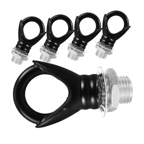 Supvox 5 Stück Teiliges Lampenaufhängung Haken mit Geschlossenen Ringen Hochbelastbare Eisenaufhänger für Kronleuchter und Pendelleuchten Schwarz Robust und Wiederverwendbar von Supvox