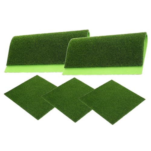 Supvox 5 Stück Teiliges Mini Landscape Künstlicher Gartenrasen Detailreiche Miniatur Deko für Mini Szenerien Langlebiges Fake Grass für DIY Gartenlandschaften und Heimdeko von Supvox