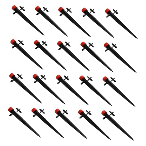 Supvox 50 Stück Bewässerung Tropfer mit Löchern Einstellbarer Wasserdurchfluss Langlebige Feinsprühdüsen für Gartenbewässerung Geeignet für Töpfe Hochbeete und Pflanzenpflege von Supvox