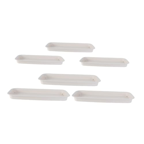 Supvox 6 Stück Blumentopf Tabletts Tabletts Kunststoff Wassertablett Topfpflanzen Untertasse Pflanzgefäß Tabletts Pflanzgefäß Drainage Tablett Kunststoff Blumentopfhalter von Supvox