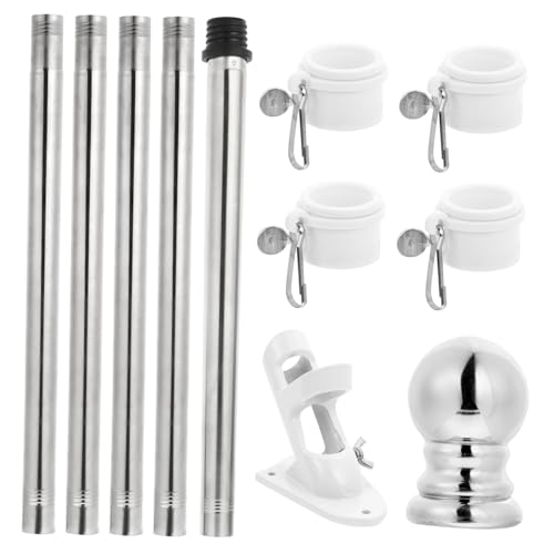 Supvox 6 Stück Edelstahl Fahnenmast Set Teiligem Flaggenhalter Garten Balkon Fahnenstange Robust Poliert Vielseitig für Haus Feiertage Supvox 6 Stück Edelstahl Fahnenmast Set Teiligem Flaggenhalter Garten Balkon Fahnenstange Robust Poliert Vielseitig für Haus Feiertage von Supvox