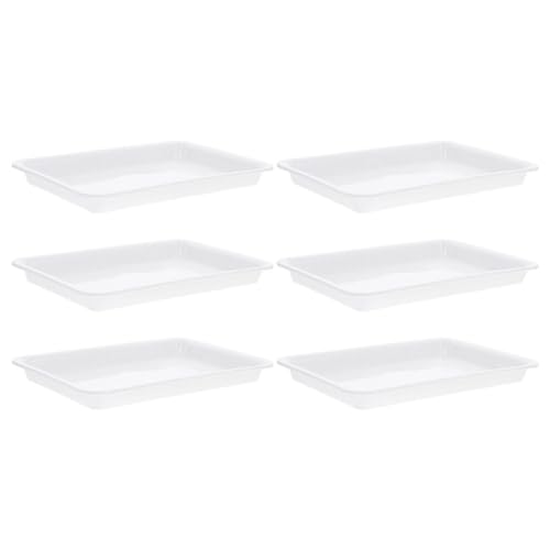 Supvox 6 Stück Rechteckige Blumentopf Untersetzer für Pflanzen Wiederverwendbare Pflanzenschalen für Bonsai und Sukkulenten von Supvox