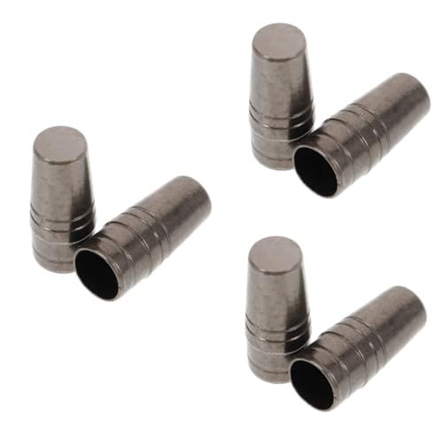 6 StüCk Metall Schirmspitzenabdeckung, Ersatzteile FüR Regenschirme, Schutzkappe FüR Regenschirm, Endkappen FüR Sonnenschirme, 9mm Metallspitzen, Schwarz von Supvox