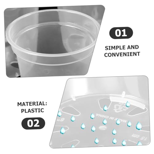 Supvox 6 Stück Transparente Orchideentöpfe aus Robustem Kunststoff mit Ablauflöchern Atmungsaktive Pflanztöpfe für Orchideen Langlebig zum Umtopfen und Pflanzen im Garten oder von Supvox