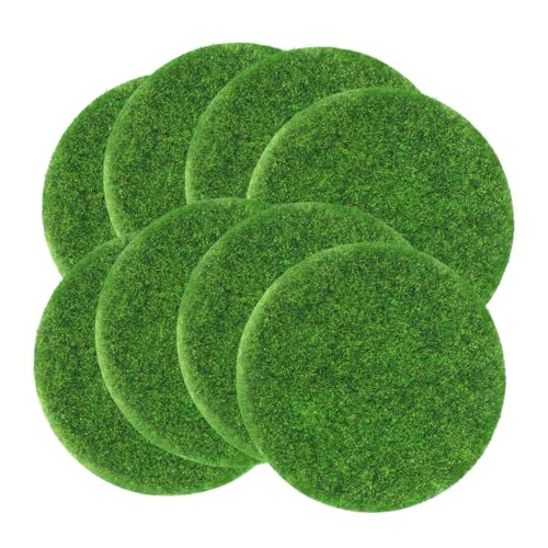 Supvox 8 Stück Simulierter Rasen in Mikrolandschaft Miniatur-ziergras Gartenfee-Accessoires Puppenhaus DIY Gras Künstliches Gartengras Puppenhaus Garten Gras Miniatur-grasmatte Grün Nylon von Supvox