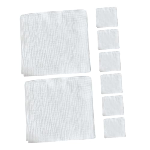 Supvox 8 Stück Teiliges Mulltuch Baumwolle Doppellagig Sanft Atmungsaktiv Waschbar für Neugeborene und Kleinkinder Inklusive Windelhalter Weiß Langlebig Komfortabel Supvox 8 Stück Teiliges Mulltuch Baumwolle Doppellagig Sanft Atmungsaktiv Waschbar für Neugeborene und Kleinkinder Inklusive Windelhalter Weiß Langlebig Komfortabel von Supvox
