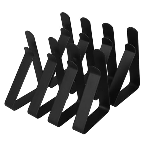 Supvox 8 Stück Teiliges Tischdeckenklammern Windfeste Outdoor Tischhalter Clips Kleine Schwarze Dreiecksklammern für Picknick Camping Party Restaurant Einsetzbar von Supvox