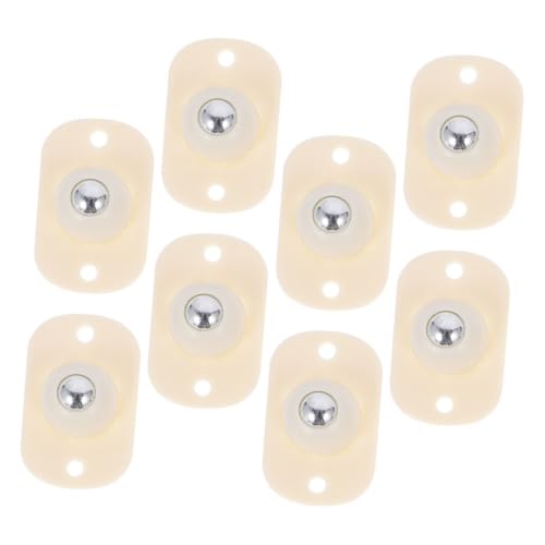 Supvox 8 Stück Universelle Riemenscheibe Mini-kleberolle Selbstklebende Mini-lenkrollen Geräterollen Selbstklebendes Mini-laufrad Zubehör Für Rollwagen Mini-kleberäder Drehräder Abs Beige von Supvox