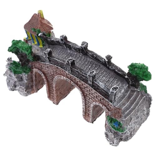 Supvox Aquarium Harz Brücke Künstliche Brücke Decor Lebendige Aquarium Ornament Zufällige Farbe von Supvox