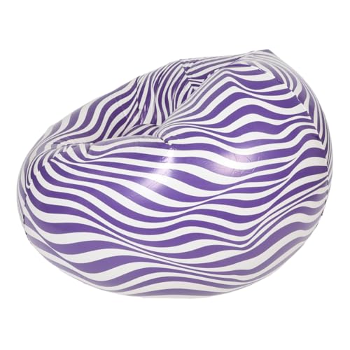 Supvox Aufblasbares Outdoor-Sofa Aus Dickerem PVC Faltbares Design Für Einfachen Transport Und Lagerung Bequemer Sitzsack Für Entspannung Modernes Gestreiftes Design Für Camping Und von Supvox