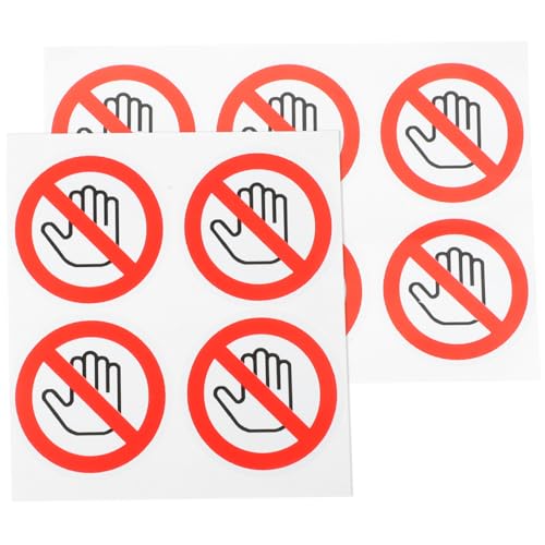 Supvox Aufkleber „Bitte Nicht Berühren“ Warnschild-Etikettenaufkleber „Bitte Nicht Berühren“ Handzeichen Nicht Verwenden – Selbstklebender Runder Vinyl-Aufkleber Zum Abziehen Und Supvox Aufkleber „Bitte Nicht Berühren“ Warnschild-Etikettenaufkleber „Bitte Nicht Berühren“ Handzeichen Nicht Verwenden – Selbstklebender Runder Vinyl-Aufkleber Zum Abziehen Und von Supvox