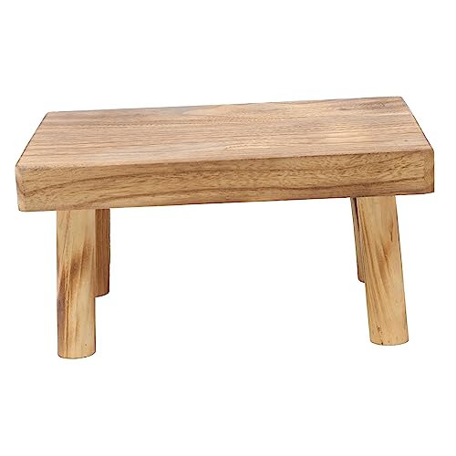 Supvox Blumenständer für Balkon Garten Multifunktionaler Blumentopf Halter Rechteckiger Pflanzenhocker für Sukkulenten und Orchideen Hellbraun von Supvox