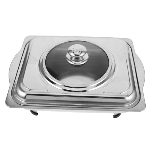 Supvox Buffetgeschirr Catering Pfanne mit Glasdeckel Hochwertiger Speisenwärmer für Buffets für Feiern und Veranstaltungen Rostfreier Stahl Vielseitig Einsetzbar Supvox Buffetgeschirr Catering Pfanne mit Glasdeckel Hochwertiger Speisenwärmer für Buffets für Feiern und Veranstaltungen Rostfreier Stahl Vielseitig Einsetzbar von Supvox