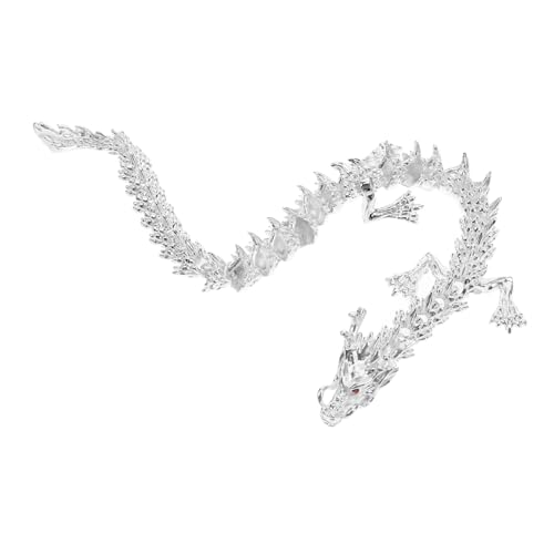 Supvox Detailreiche Chinesische Drachenfigur Mit Beweglichen Gelenken Auspicious Dragon Statue Für Schreibtisch-Dekoration Für Zuhause Und Büro Symbolisiert Glück Und Reichtum von Supvox