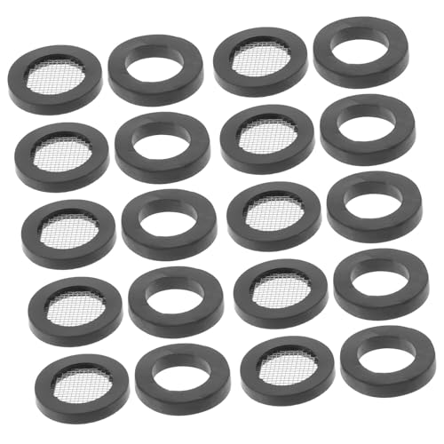 Supvox Dichtungsringe mit Filtersieb für Wasserschläuche Gummi Unterlegscheiben für Dusche Wasserhahn Brauseschlauch Einfache Installation Langlebig Dicht von Supvox