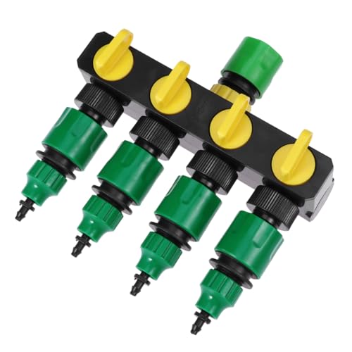 Supvox Fach Wasserhahn Verteiler aus Langlebigem Kunststoff Universeller Anschluss Gartenschlauch Adapter mit Vier Unabhängigen Auslässen für Präzise Gartenbewässerung Supvox Fach Wasserhahn Verteiler aus Langlebigem Kunststoff Universeller Anschluss Gartenschlauch Adapter mit Vier Unabhängigen Auslässen für Präzise Gartenbewässerung von Supvox