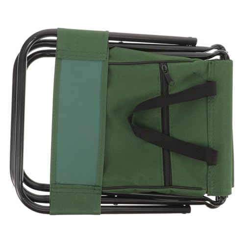 Supvox Faltbarer Campingstuhl mit Stauraum Leichter Klapphocker aus Oxford und Vielseitig für Angeln Garten Reisen Picknick Outdoor Aktivitäten Tragbar und Einfach zu Transportieren Grün von Supvox