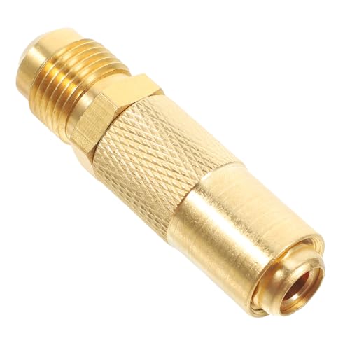 Supvox Gasadapter aus Messing Schneller Anschluss für Grill Vielseitiger Anschluss für Rv Trailer und Heizgeräte Werkzeugfreie Installation Langlebige Feuerstellen Verbindung von Supvox