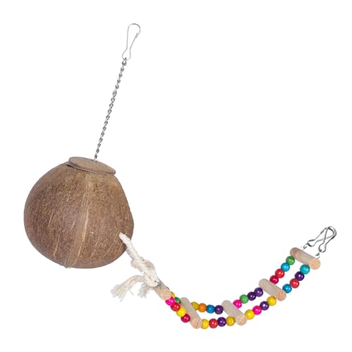 Supvox Hängendes Vogelhaus Kokosnussschale mit Leiter Vogelnest Schlafplatz für Papageien Kanarienvögel Hamster Langlebig Natürlich Stressmindernd Dekoratives Vogelspielzeug Supvox Hängendes Vogelhaus Kokosnussschale mit Leiter Vogelnest Schlafplatz für Papageien Kanarienvögel Hamster Langlebig Natürlich Stressmindernd Dekoratives Vogelspielzeug von Supvox