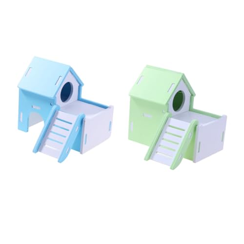 Supvox Hamsterhaus Holz mit Doppelstock Leiter Grünes Schlaf Versteckhaus für Zwerghamster Mäuse und Kleine Nagetiere Geeignet für Innenbereich und Artgerechtes Wohlfühlnest Supvox Hamsterhaus Holz mit Doppelstock Leiter Grünes Schlaf Versteckhaus für Zwerghamster Mäuse und Kleine Nagetiere Geeignet für Innenbereich und Artgerechtes Wohlfühlnest von Supvox