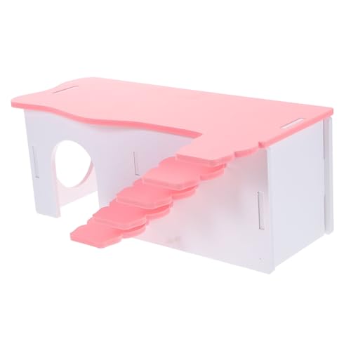 Supvox Hamsterhaus mit Leiter Beißfestes Kleintier Langlebiges Meerschweinchen Ruhehaus DIY Dekorierbar Robuster Rückzugsort für Hamster und Ähnliche Kleine Haustiere von Supvox