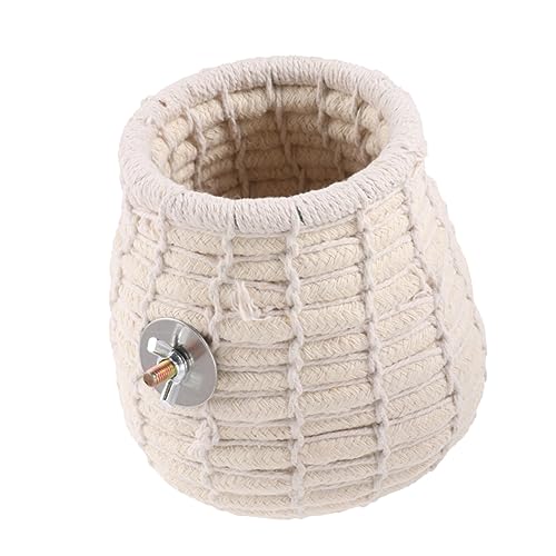 Supvox Handgewebtes Papageien Nest Warmes Haustierbett mit Schraube und Baumwollseil Schutz vor Kälte für Papageien Wellensittiche Kleine Vögel und Kleintiere Leicht und Tragbar Supvox Handgewebtes Papageien Nest Warmes Haustierbett mit Schraube und Baumwollseil Schutz vor Kälte für Papageien Wellensittiche Kleine Vögel und Kleintiere Leicht und Tragbar von Supvox