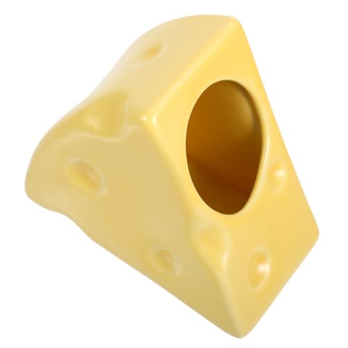 Supvox Haustierbett aus Keramik Hamsterversteck Keramik Hamsterhaus Hamsterkeramiknest Keramik -Hamsternest Hamsternester aus Keramik Hamsterhäuser Kühlnest für Hamster aus Keramik Gelb von Supvox