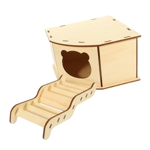 Supvox Holz Hamsterversteck Haus mit Leiter Kleines DIY Hamsterhaus Nager Rückzugsort mit Plattform Geeignet für Hamster Mäuse Meerschweinchen Robust und Pflegeleicht Supvox Holz Hamsterversteck Haus mit Leiter Kleines DIY Hamsterhaus Nager Rückzugsort mit Plattform Geeignet für Hamster Mäuse Meerschweinchen Robust und Pflegeleicht von Supvox