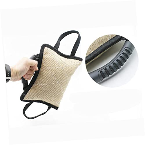 Supvox Hundebiss Kissen aus Jute mit Griffen Trainingsspielzeug für Hunde und Welpen für Outdoor Aktivitäten und Beißtraining Strapazierfähiges Material Gepolstertes Design Supvox Hundebiss Kissen aus Jute mit Griffen Trainingsspielzeug für Hunde und Welpen für Outdoor Aktivitäten und Beißtraining Strapazierfähiges Material Gepolstertes Design von Supvox
