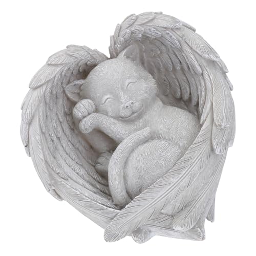 Supvox Katze Grabstein Schutzengel Skulptur Resin Haustier Gedenkstein Gartenfigur Deko für Draußen Erinnerung Andenken für Verstorbene Katzen Trauerhilfe Supvox Katze Grabstein Schutzengel Skulptur Resin Haustier Gedenkstein Gartenfigur Deko für Draußen Erinnerung Andenken für Verstorbene Katzen Trauerhilfe von Supvox