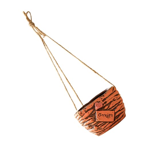 Supvox Keramik Hängepflanzer mit Natürlicher Hanfschnur Vielseitig Einsetzbar für Indoor und Outdoor Platzsparend für Fensterbank und Wand für Sukkulenten Blumen und Kleine Pflanzen von Supvox