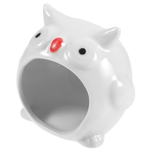 Supvox Keramik Hamsterhaus Versteck Haustier Höhle Wärmendes Schlafnest für Zwerghamster und Kleintiere Robust Langlebig Sicher und Komfortabel für Hamster Käfig Zubehör von Supvox