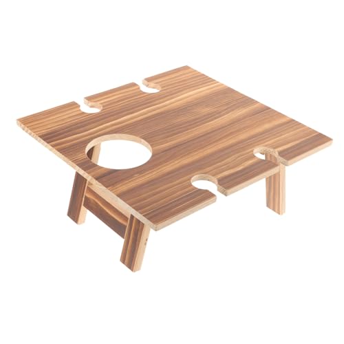 Supvox Klappbarer Outdoor Weintisch Tragbarer Faltbarer Picknicktisch Robustes Material Leicht und Einfach zu Transportieren für Terrasse und Garten von Supvox