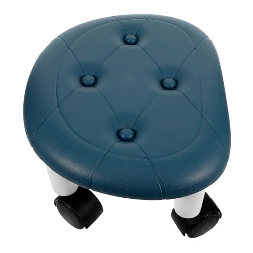 Supvox Drehbarer Rollhocker Mit Rädern Ergonomischer Höhenverstellbarer Fußhocker Für Spa Salon Büro Und Kinderzimmer Praktischer Mobiler Sitzhocker Blau von Supvox