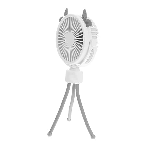 Supvox Kompakter USB Clipventilator für Kinderwagen Flexibler Tragbarer Handventilator mit Geschwindigkeiten für Krippen Autositz und Unterwegs Elegantem Elfenbeinweiß von Supvox